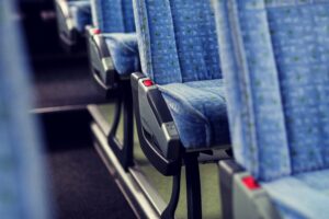 Shuttle Bus Interior with Seats | Miami Cruise Parking with Shuttle